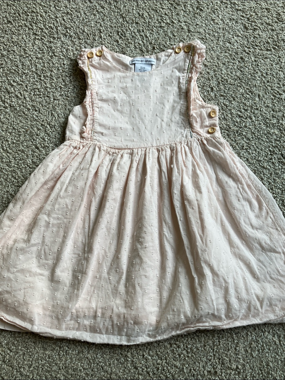 Cupcakes and cashmere - Pink Swiss Dot Cotton Dress